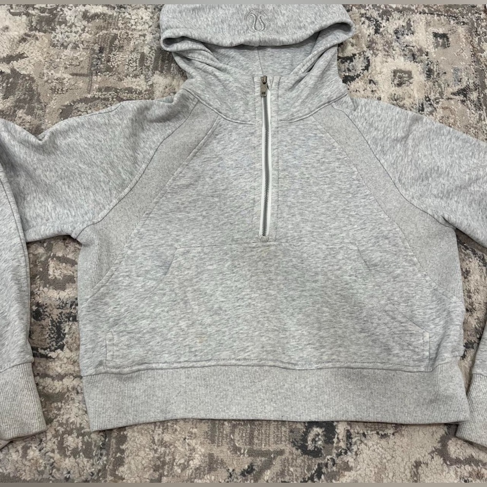 lululemon athletica Gray Long Sleeve Half-Zip Top